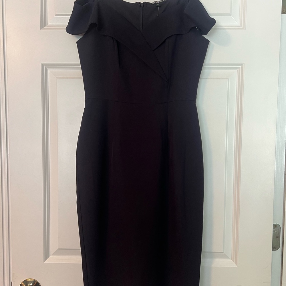 Gianni Bini Navy Blue Off-Shoulder Dress